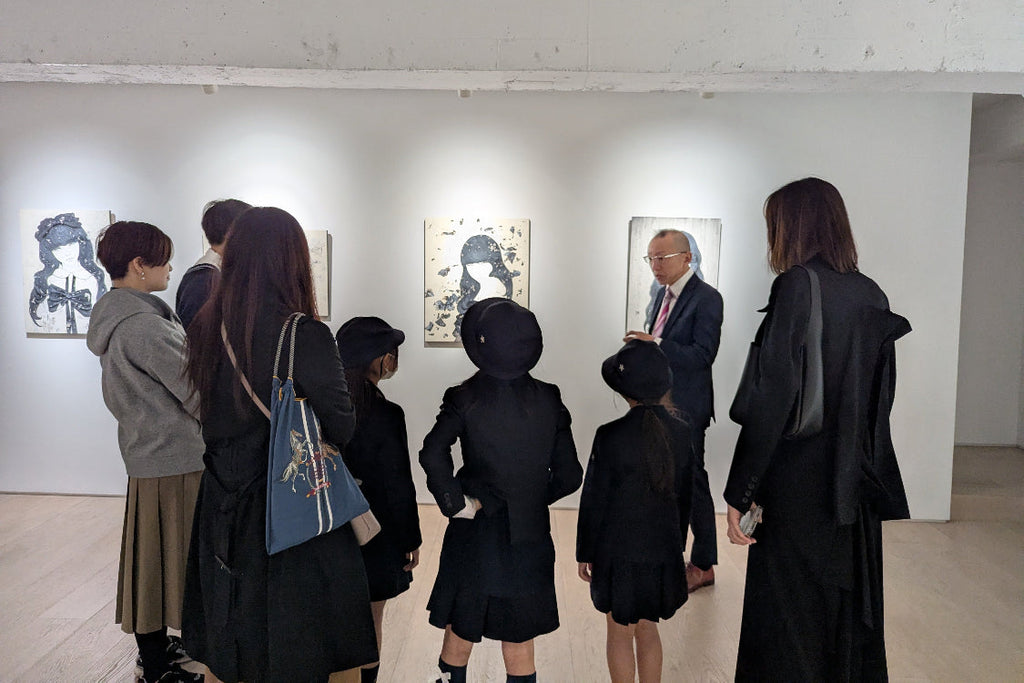 Students from Taimei Elementary School Visit Whitestone Ginza New Gallery