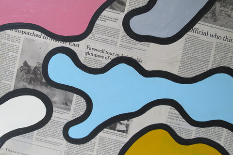 Untitled AH-54, AHHI CHOI, 2015Acrylic on newspaper30.0 × 45.0 cm