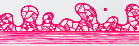 Horizontal Line／Malibu, AHHI CHOI, 2025Acrylic on canvas30.0 × 90.0 cm