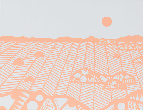 Kujūku Islands／Nagasaki, AHHI CHOI, 2025Acrylic on canvas31.8 × 41.0 cm