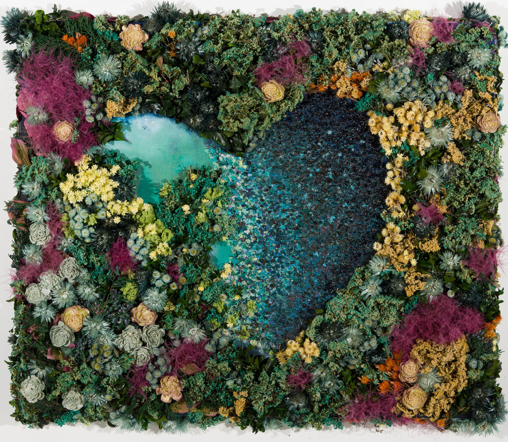 Confession, AIO, 2025Oil on canvas, Dried flowers65.0 × 80.0 cm