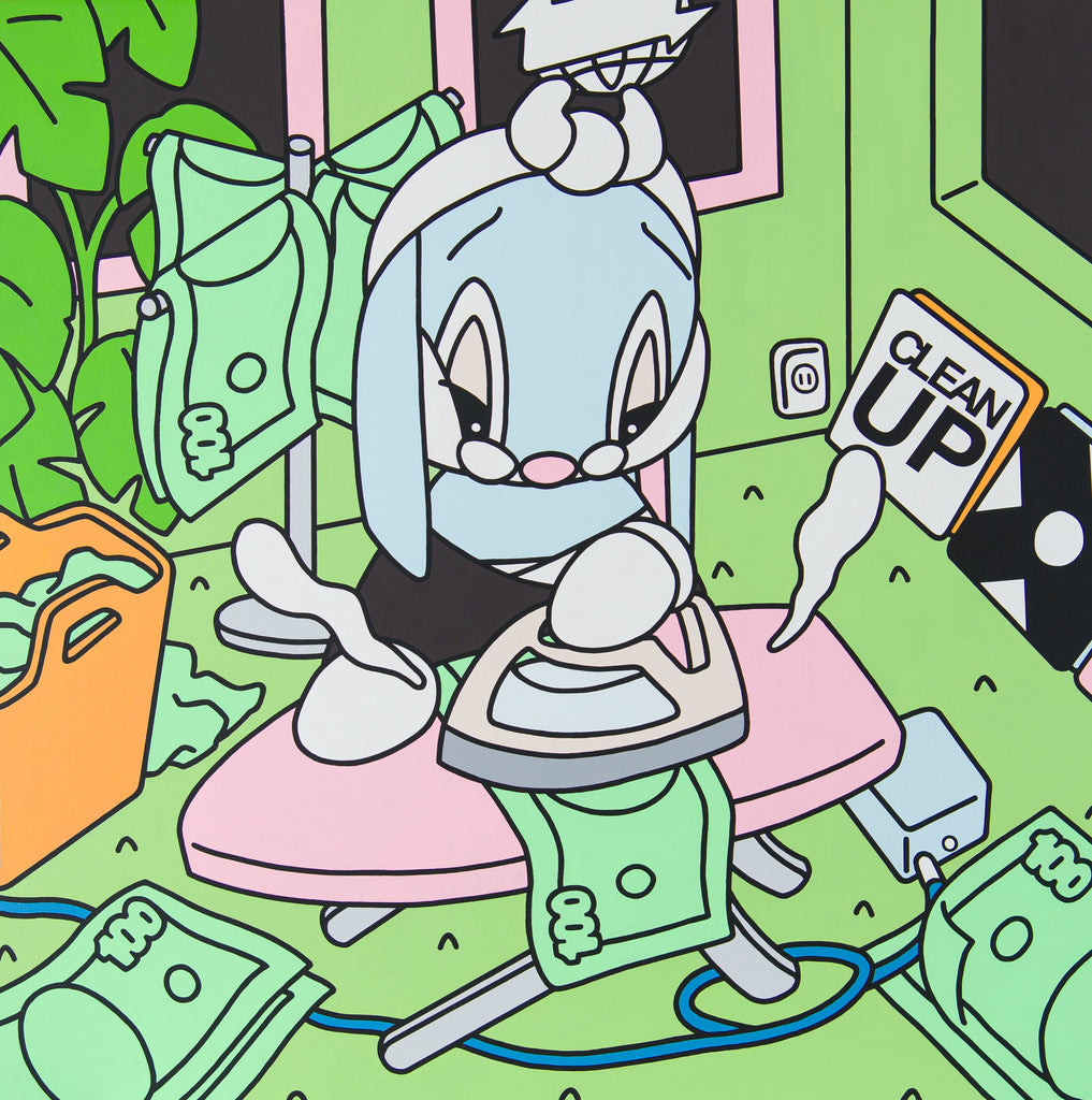 MId night Ironing, ARUTA SOUP, 2025Acrylic on canvas128.0 × 128.0 × 4.0 cm