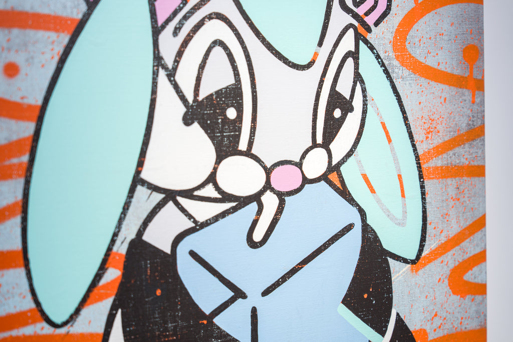 STYLE OF EASTSIDE, ARUTA SOUP, 2026Acrylic, Oil based aerosol, On canvas56.0 × 45.0 × 4.0 cm