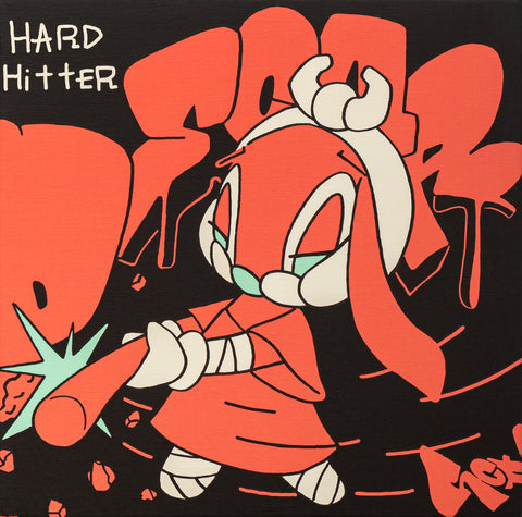 HARD HITTER (RED), ARUTA SOUP, 2024Acrylic on canvas53.0 × 53.0 × 4.0 cm