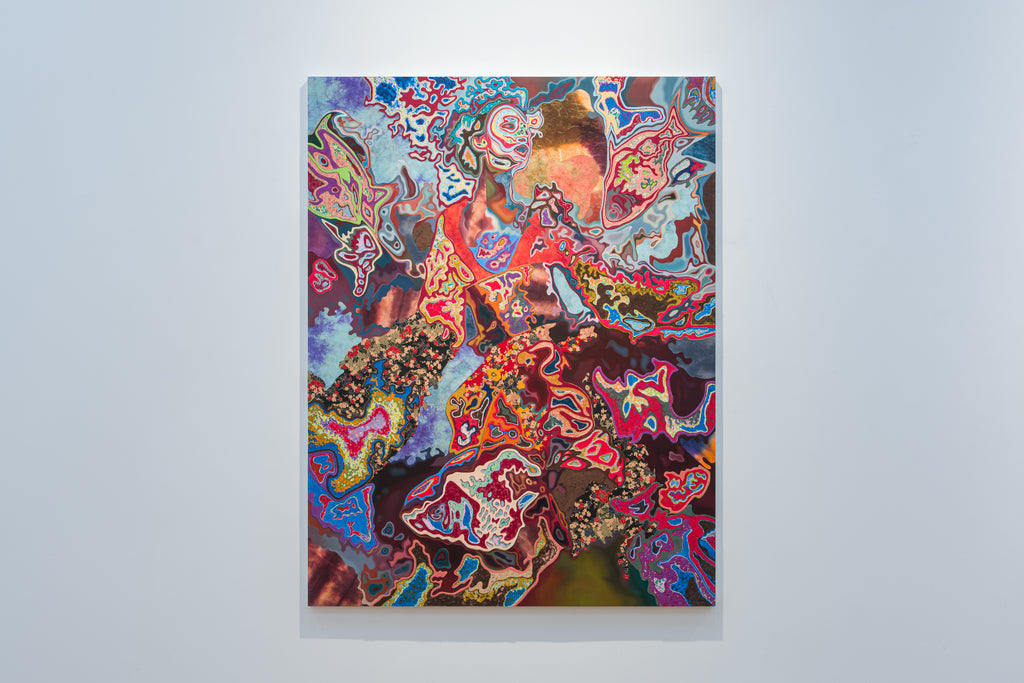 Rising Out of Water, AZUKI FURUYA, 2026Collage, Oil, Acrylic on wood panel145.5 × 112.0 cm