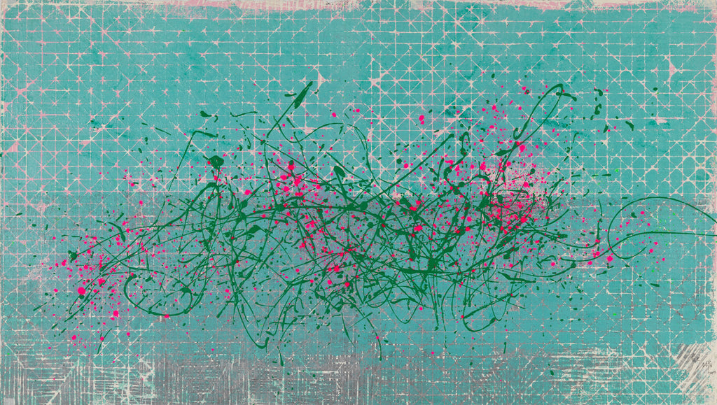 Spring, BAO PEI, 2024Tempera color powder, copperplate ink, oil on handmade paper66.0 × 116.0 cm