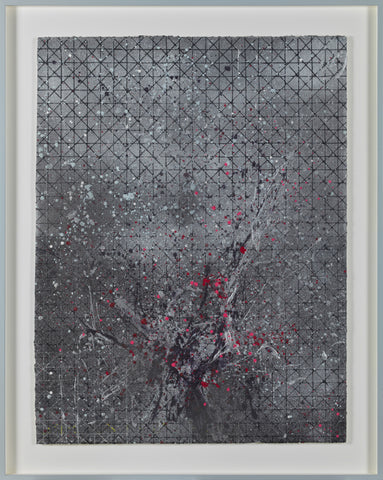 Silver Gleam, PEI BAO, 2024Mixed Media on Paper, Handmade Paper, Tempera, Intaglio Ink, Oil Painting with Museum-grade double-sided non-reflective glass120.0 × 90.0 cm