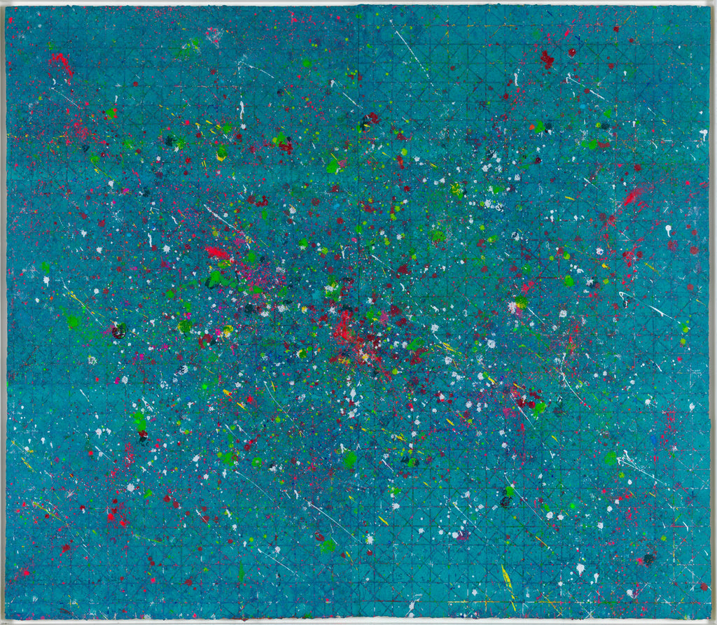 The Night Lit by Fireflies, PEI BAO, 2024Handmade paper, Tempera, Printing Ink and oil color154.0 × 170.0 cm