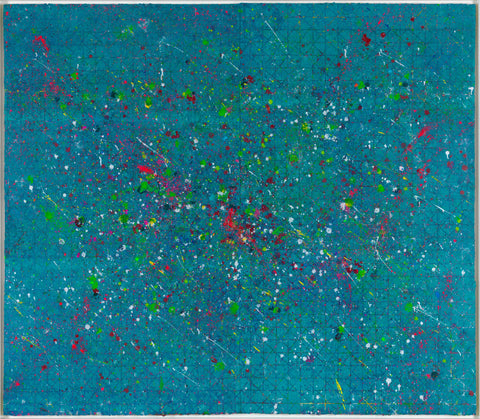 The Night Lit by Fireflies, PEI BAO, 2024Handmade paper, Tempera, Printing Ink and oil color154.0 × 170.0 cm