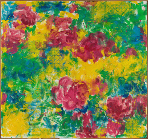 Eva's Courtyard, PEI BAO, 2025Handmade paper, Tempera, Printing Ink and oil color and fabric206.0 × 220.0 cm