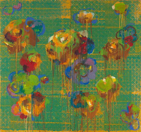 Praise Autumn, PEI BAO, 2022Handmade paper, Tempera, Printing Ink and oil color200.0 × 213.0 cm