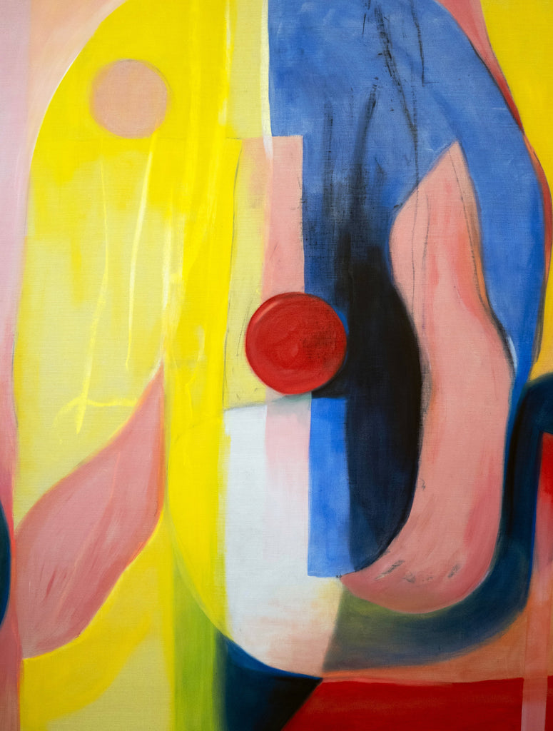 The inner, CAROLINE DENERVAUD, 2025Chalk, Charcaol, Pigments, Casein, Acrylique, Oil on linen200.0 × 150.0 cm