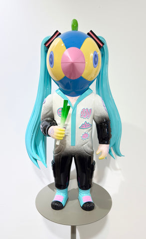 PARROTMAN:Boiler Suit:Miku, CHANG TENGYUAN, 20263D printed plastic, Acrylic paint34.0 × 56.0 × 23.0 cm