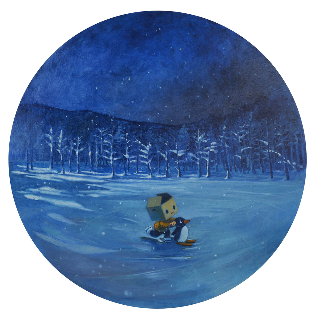 Winter Waltz, C.K. Koh, 2025Oil on LinenΦ90 cm