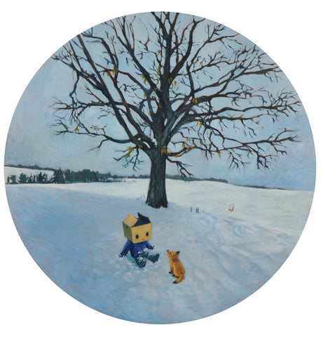 Wanna Play?, C.K. Koh, 2025Oil on LinenΦ90 cm