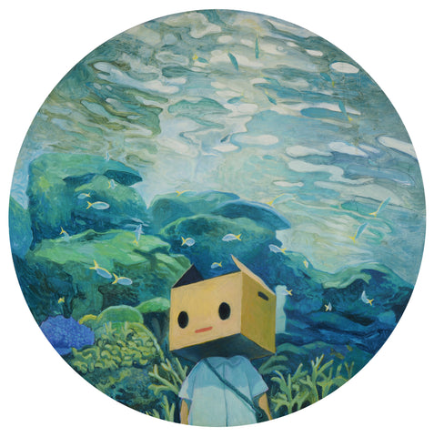 A Wonderful World Beneath, C.K. Koh, 2025Oil on LinenΦ100 cm