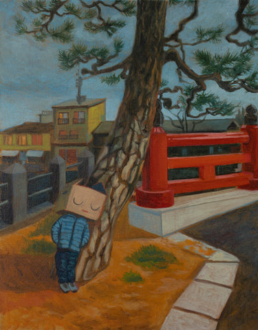 The Quiet Crossing, C.K. Koh, 2026Oil on linen55.0 × 43.0 cm