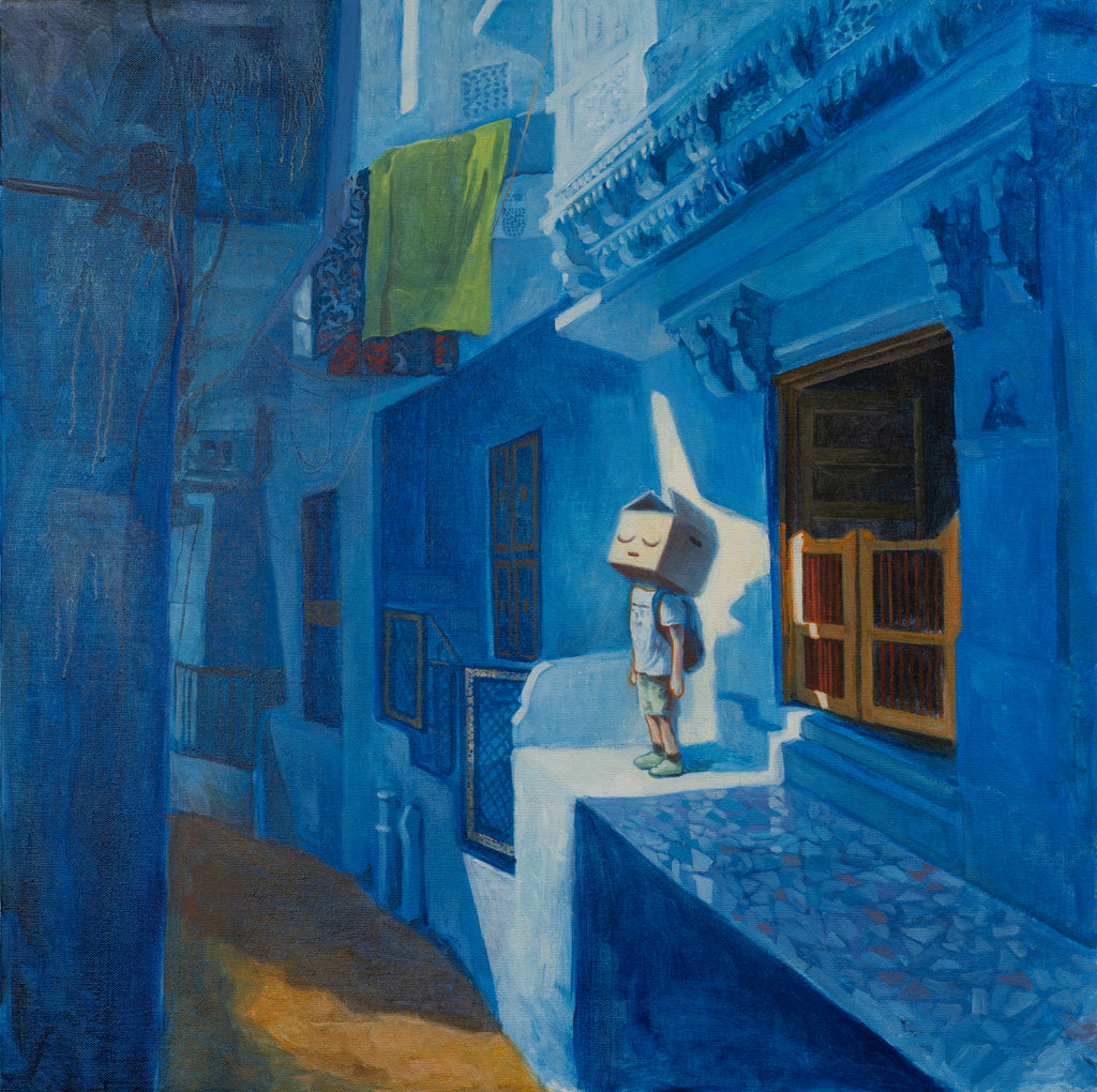 Lingering in Indigo, C.K. Koh, 2026Oil on linen76.0 × 76.0 cm