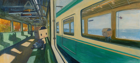 Crossing Paths, C.K. Koh, 2026Oil on linen67.5 × 147.0 cm