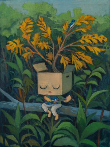 Lonely Tree, Lonely Bird, C.K. Koh, 2024Oil on linen61.0 × 45.5 cm