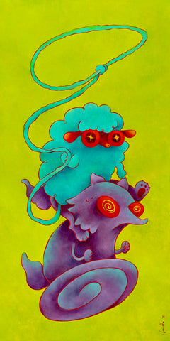 Thread of Fate I, CLASUTTA, 2026Oil on canvas60.0 × 30.0 × 5.0 cm