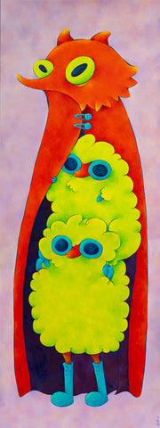Power Couple, CLASUTTA, 2025Oil on canvas160.0 × 80.0 × 5.0 cm