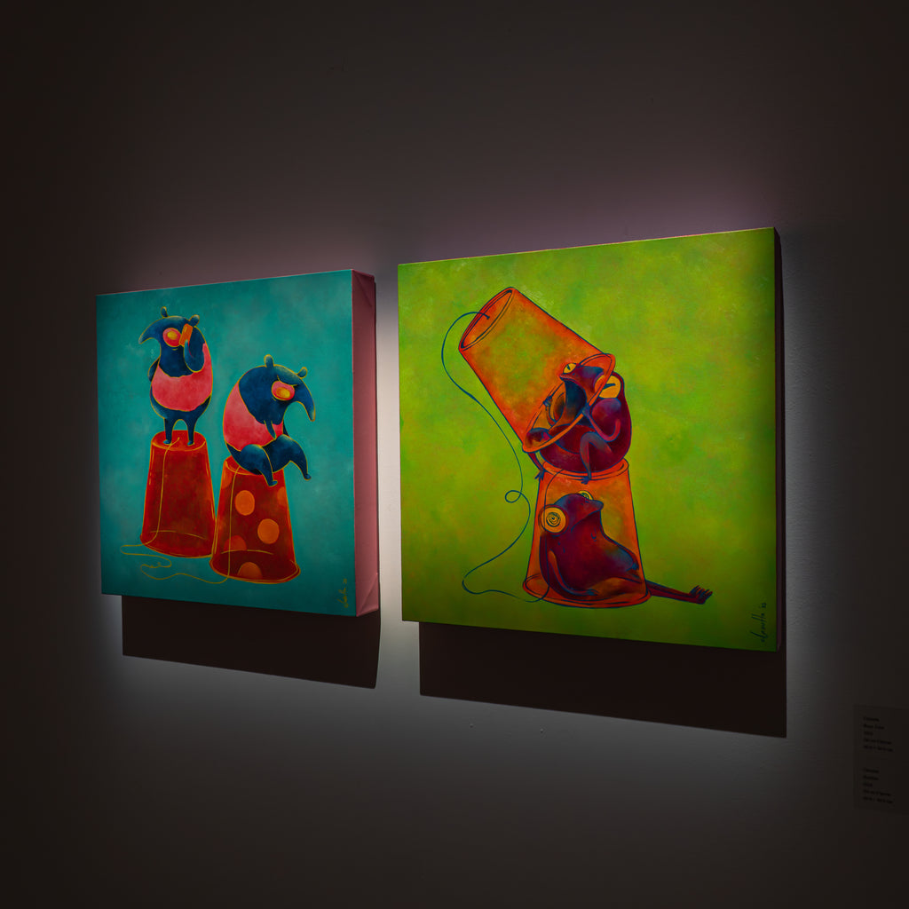 Hotline, CLASUTTA, 2025Oil on canvas40.0 × 40.0 × 5.0 cm