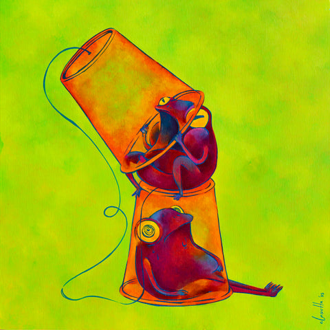 Hotline, CLASUTTA, 2025Oil on canvas40.0 × 40.0 × 5.0 cm