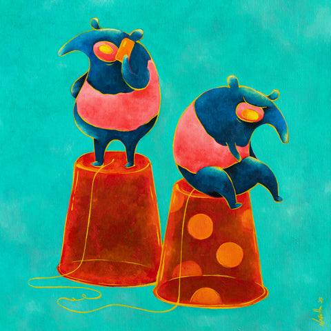 Busy Line, CLASUTTA, 2025Oil on canvas40.0 × 40.0 × 5.0 cm