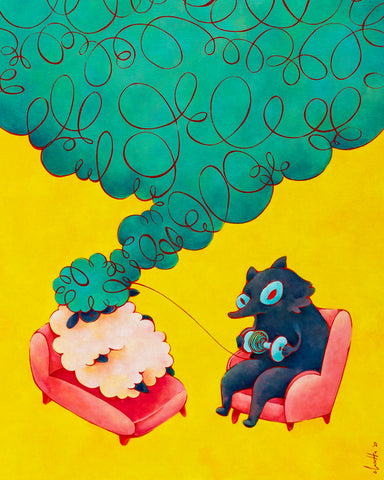 Personal Therapist, CLASUTTA, 2025Oil on canvas60.0 × 40.0 × 5.0 cm
