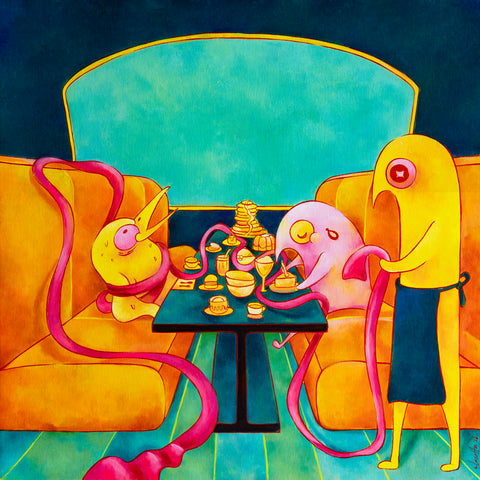 The Dating Table I, CLASUTTA, 2026Oil on canvas40.0 × 40.0 × 5.0 cm