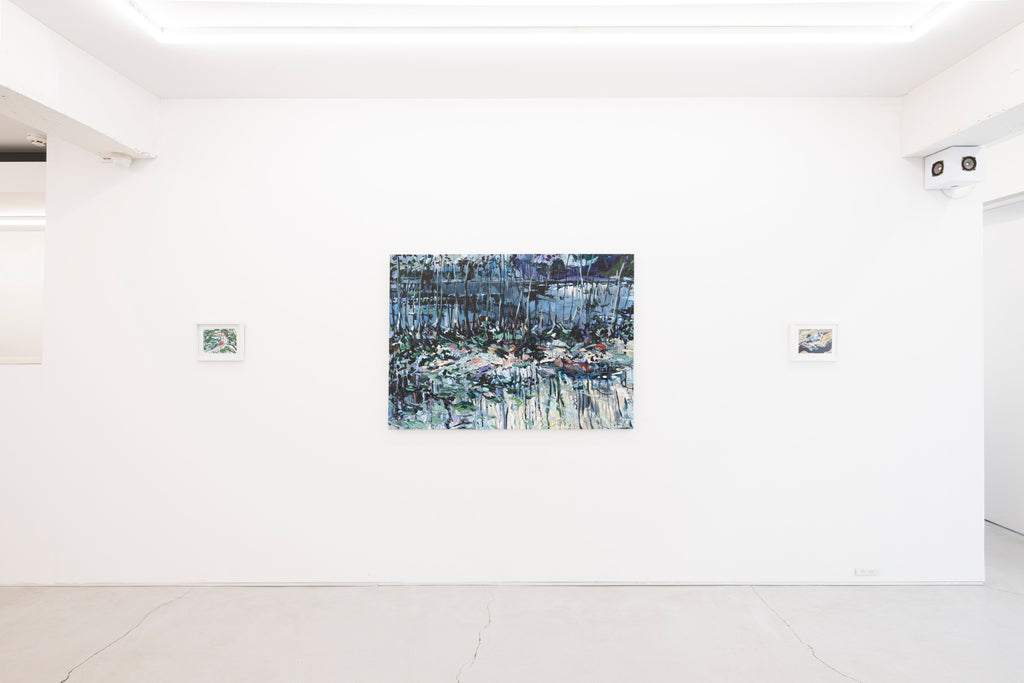 Bird Left for Trace (n°104 22), CLÉMENT DENIS, 2021Acrylic on paper15.0 × 20.0 cm