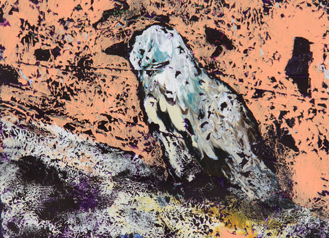 Oiseau laissé pour trace (n°122 22), CLÉMENT DENIS, 2021Acrylic on paper15.0 × 20.0 cm