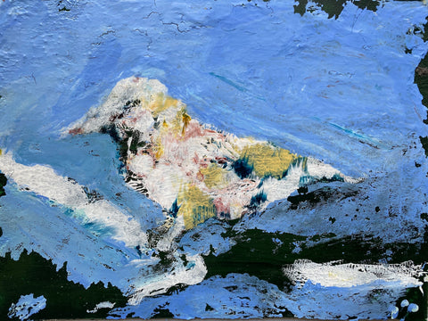 Oiseau laiss pour trace (n°130 22), CLÉMENT DENIS, 2021Acrylic on paper15.0 × 20.0 cm