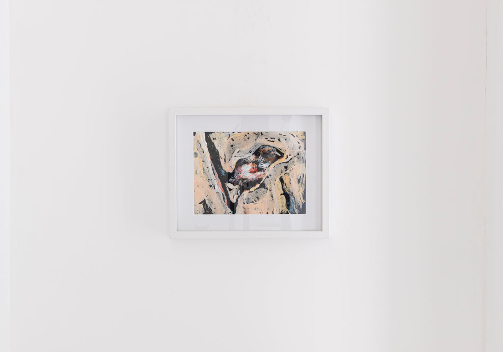 Oiseau laiss pour trace (n°134 22), CLÉMENT DENIS, 2021Acrylic on paper15.0 × 20.0 cm