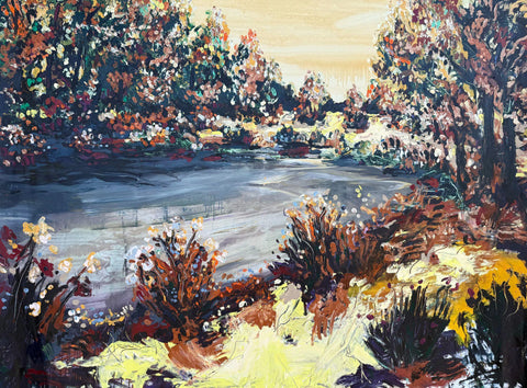 Automne vers Angers, CLÉMENT DENIS, 2015Acrylic on canvas145.0 × 200.0 cm