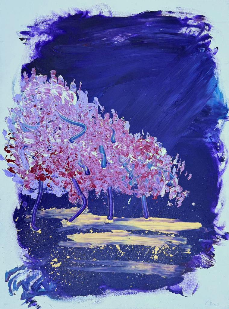 Untitled (Blue landscape), CLÉMENT DENIS, 2022Acrylic on paper70.0 × 50.0 cm