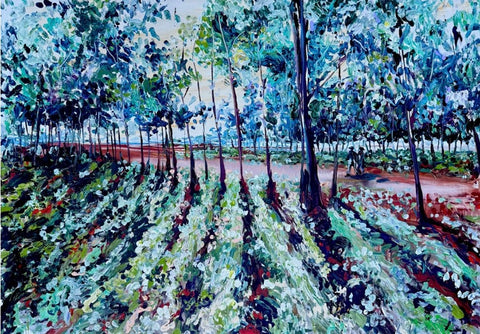 Leur chemin, CLÉMENT DENIS, 2016Acrylic on canvas100.0 × 150.0 cm