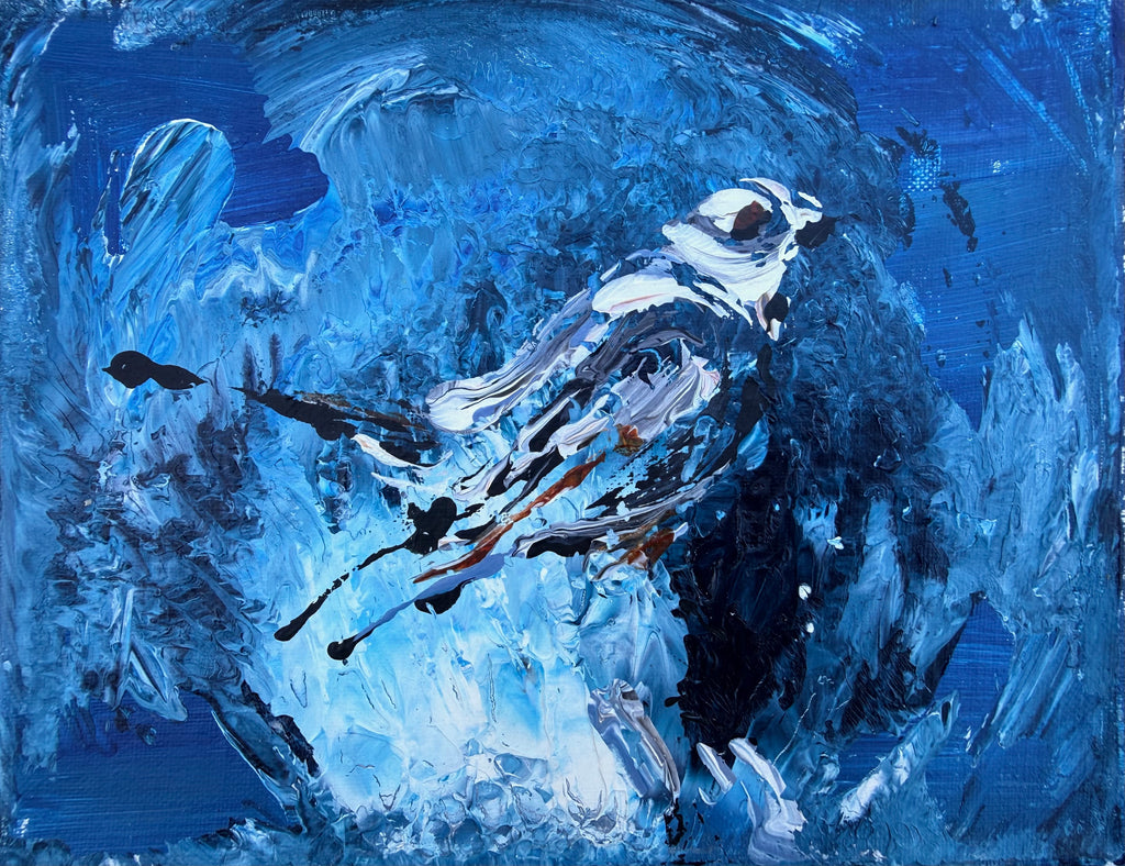 Birds Left as A Legacy 1, CLÉMENT DENIS, 2026Monotype and acrylic on canvas19.0 × 24.0 cm