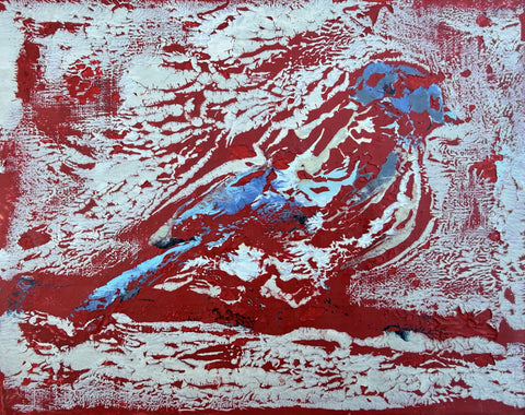 Birds Left as A Legacy 3, CLÉMENT DENIS, 2026Monotype and acrylic on canvas19.0 × 24.0 cm