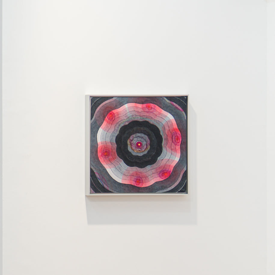 Goddess 2, DAI YING, 2025Chinese painting pigments, Japanese pigments, Acrylic, Colored pencil, and Chinese xuan paper mounted on silk48.0 × 48.0 cm