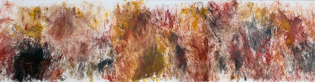 Mohn und Ged chtnis, DAI YING, 2026Hematite, Yellow ochre, Charcoal, Manganese oxide, Kaolin, Animal fat, Canvas210.0 × 860.0 cm