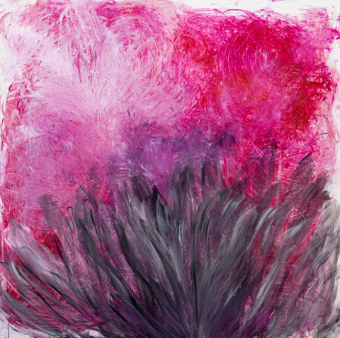 Facing Gaia 02, DAI YING, 2026Hematite, Cinnabar, Manganese oxide, Kaolin, Acrylic, Canvas190.0 × 190.0 cm