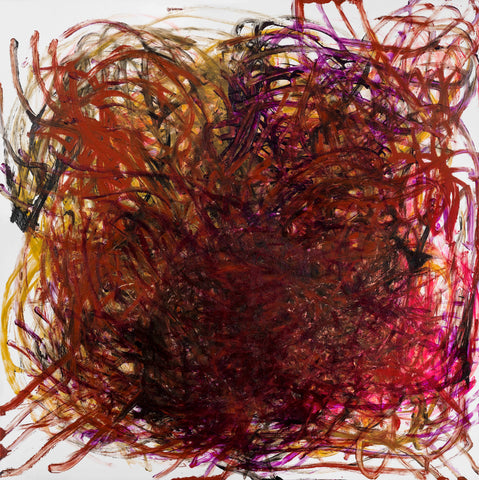 Facing Gaia 10, DAI YING, 2026Hematite, Yellow Ochre, Cinnabar, Manganese Oxide, Acrylic, Canvas100.0 × 100.0 cm