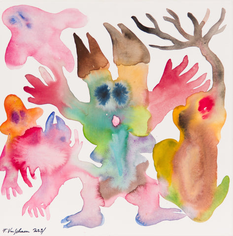 BIG CASTLE, FABIEN VERSCHAERE, 2023Watercolor on canvas50.0 × 50.0 cm