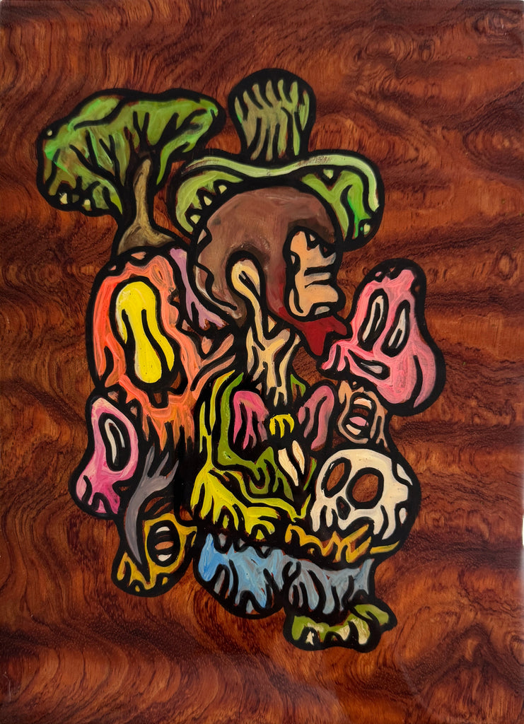 Celebration, FABIEN VERSCHAERE, 2019Water color on Korean paper and wood29.0 × 21.0 cm