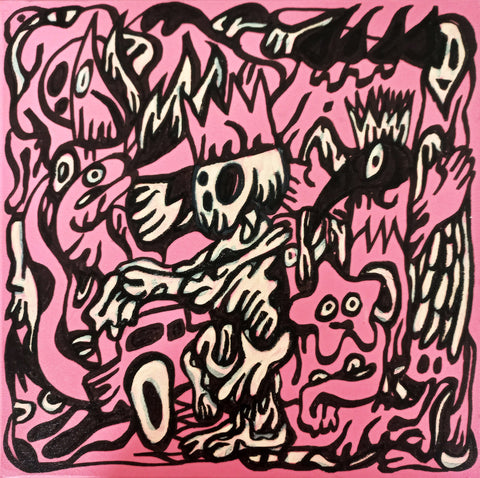 Death King, FABIEN VERSCHAERE, 2022Acrylic on canvas30.0 × 30.0 cm