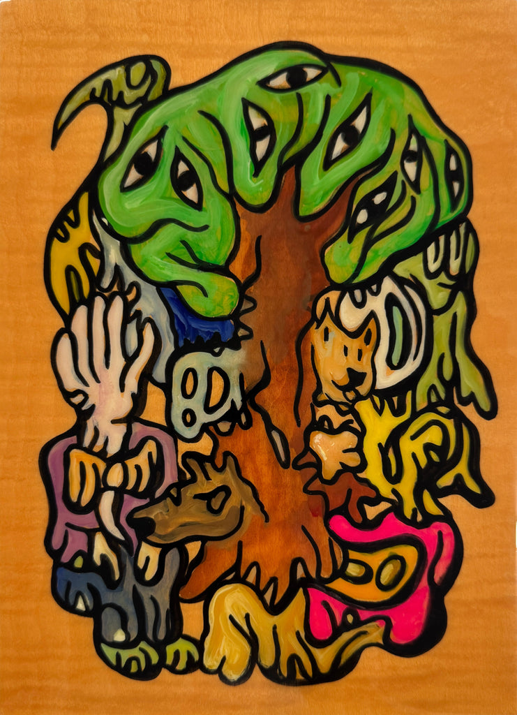 Dream, FABIEN VERSCHAERE, 2019Water color on Korean paper and wood29.0 × 21.0 cm