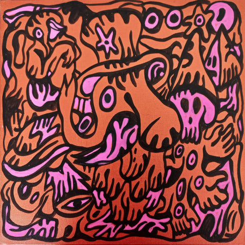 Elephant Man, FABIEN VERSCHAERE, 2022Acrylic on canvas30.0 × 30.0 cm