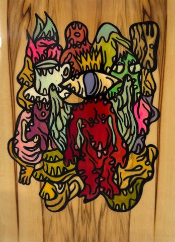 Eye, FABIEN VERSCHAERE, 2019Water color on Korean paper and wood29.0 × 21.0 cm